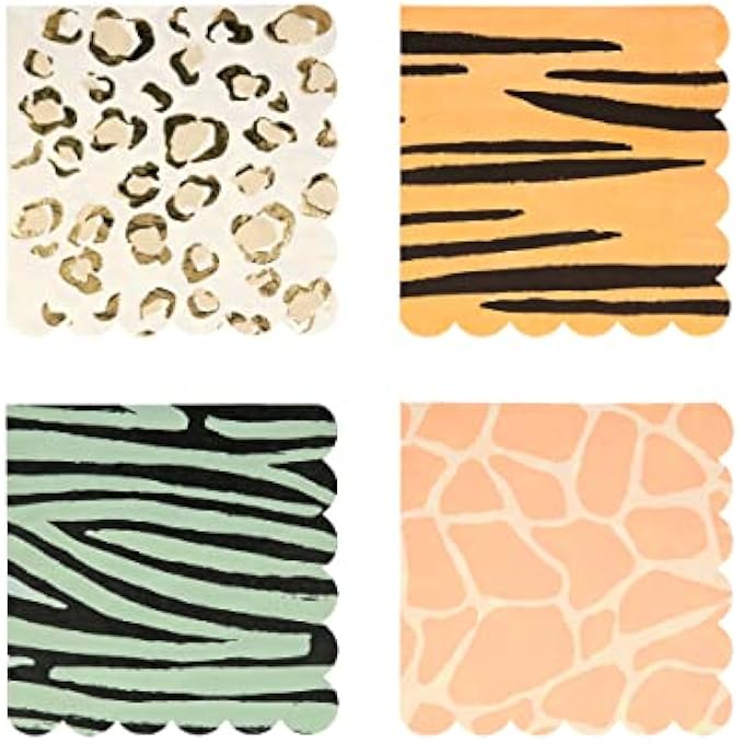 SAFARI ANIMAL PRINT LARGE NAPKINS - Image 1